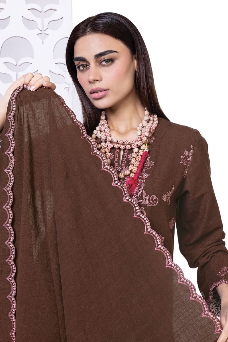 Khaadi | My Winter Mood | DK13 M Chocolate Brown Khaddar