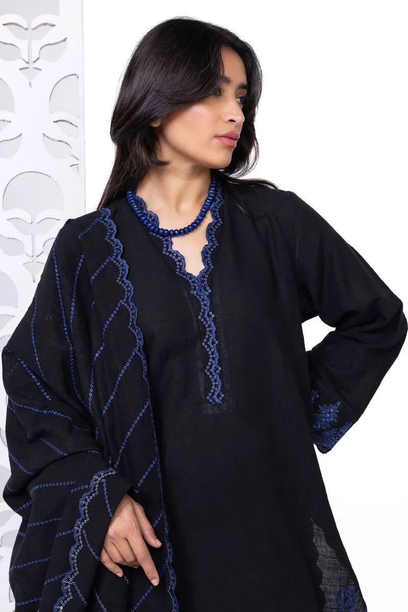 Khaadi | My Winter Mood | DKN151 L Black Khaddar