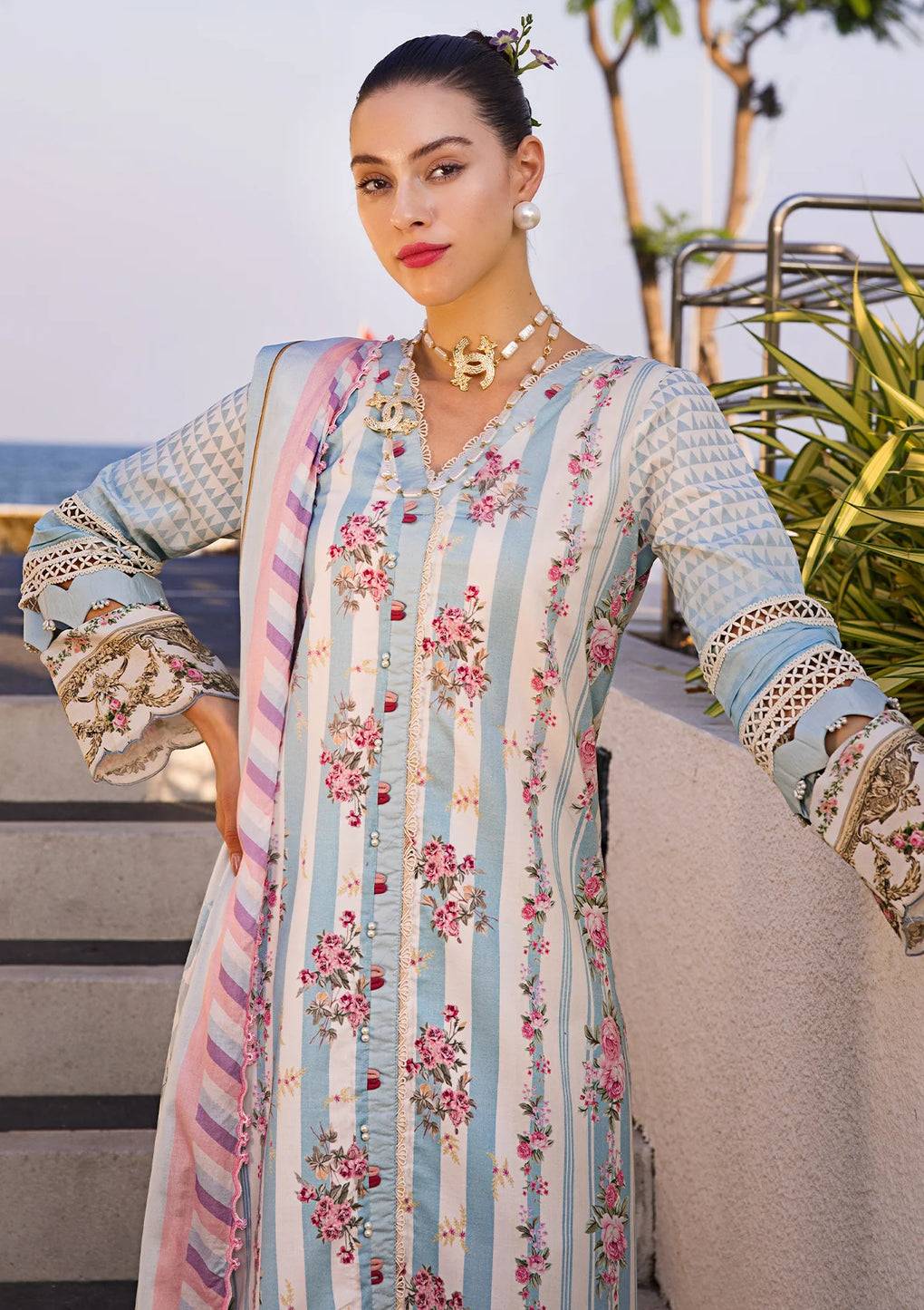 Elaf Premium | Prints Collection 2024 | EOP-04B MARLENE - Pakistani Designer Dress - by Elaf Premium | Type: Formal - 100% Original at Saira Sultan