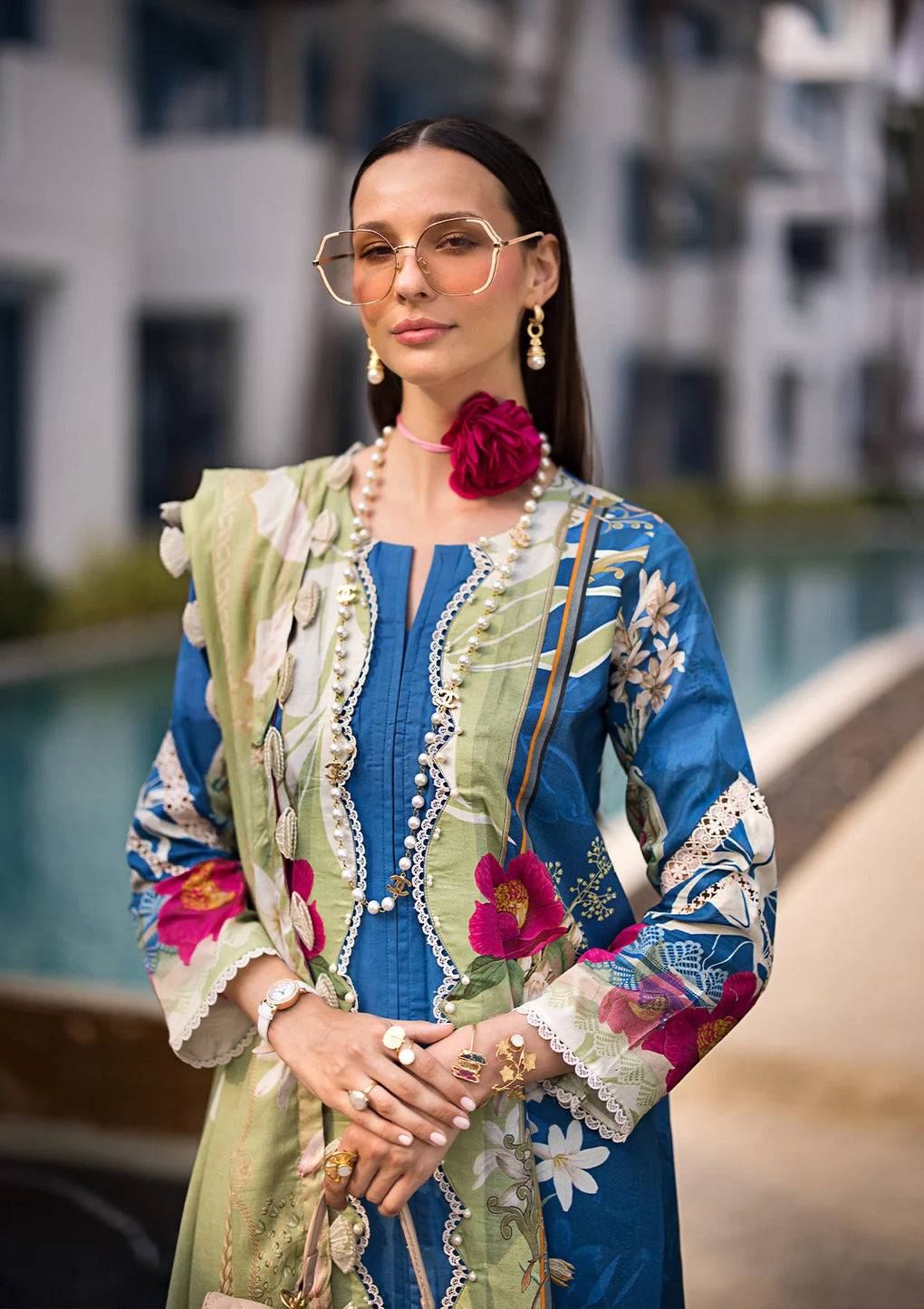 Elaf Premium | Prints Collection 2024 | EOP-08B WHIMSY TOSCANA - Pakistani Designer Dress - by Elaf Premium | Type: Formal - 100% Original at Saira Sultan