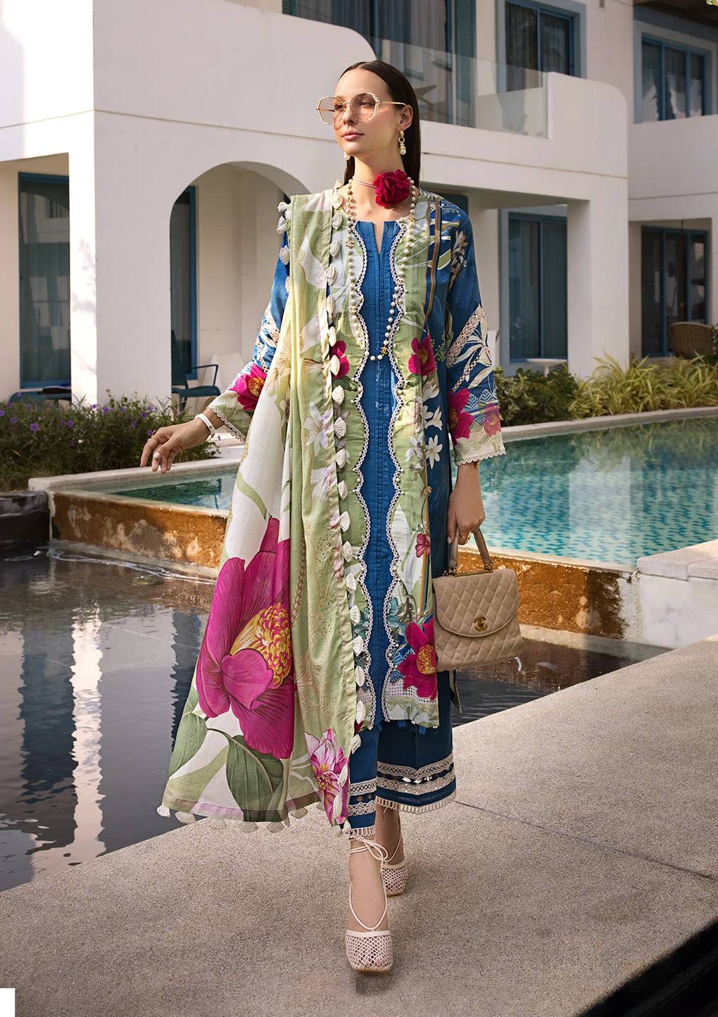 Elaf Premium | Prints Collection 2024 | EOP-08B WHIMSY TOSCANA - Pakistani Designer Dress - by Elaf Premium | Type: Formal - 100% Original at Saira Sultan