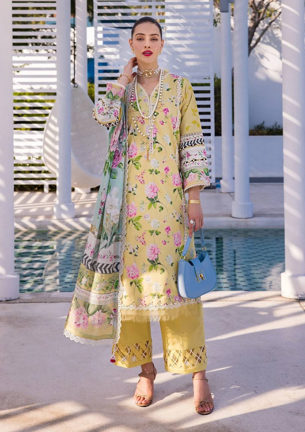 Elaf Premium | Prints Collection 2024 | EOP-02B HUAHIN CHIC - Pakistani Designer Dress - by Elaf Premium | Type: Formal - 100% Original at Saira Sultan