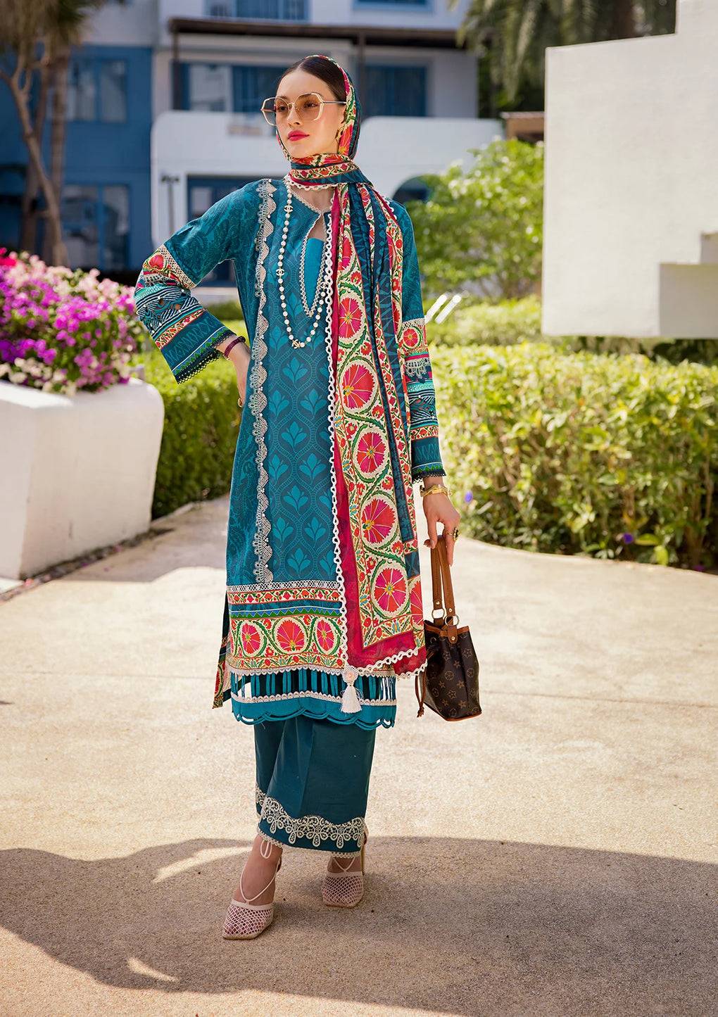 Elaf Premium | Prints Collection 2024 | EOP-07A FAUNA - Pakistani Designer Dress - by Elaf Premium | Type: Formal - 100% Original at Saira Sultan