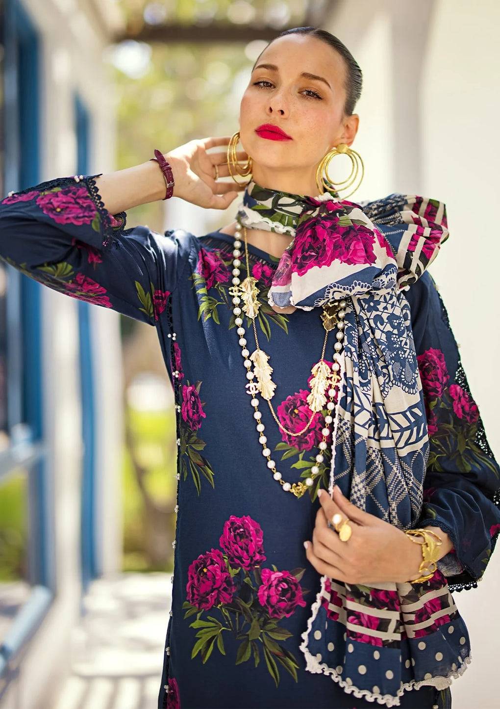 Elaf Premium | Prints Collection 2024 | EOP-03B PATTAYA POISE - Pakistani Designer Dress - by Elaf Premium | Type: Formal - 100% Original at Saira Sultan
