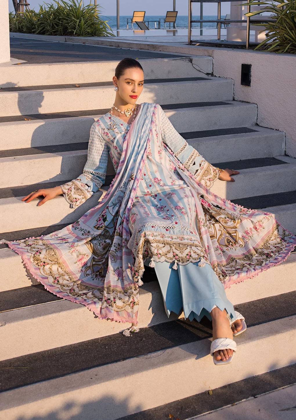 Elaf Premium | Prints Collection 2024 | EOP-04B MARLENE - Pakistani Designer Dress - by Elaf Premium | Type: Formal - 100% Original at Saira Sultan