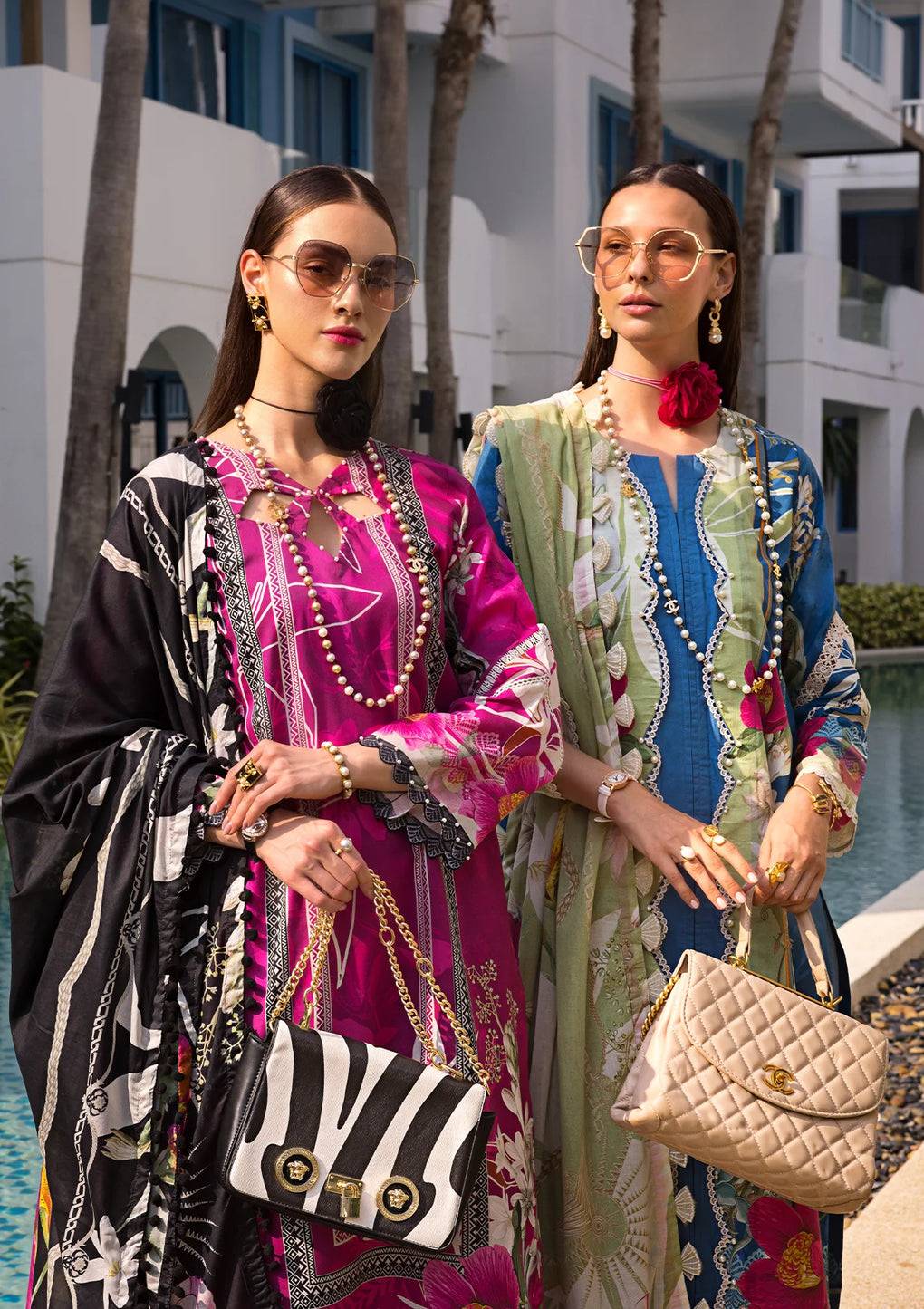 Elaf Premium | Prints Collection 2024 | EOP-08A PETUNIA - Pakistani Designer Dress - by Elaf Premium | Type: Formal - 100% Original at Saira Sultan