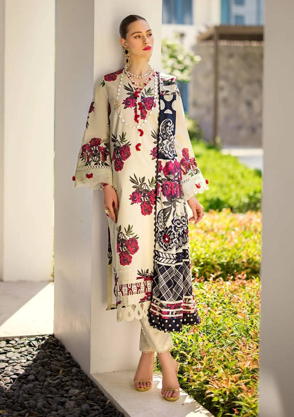 Elaf Premium | Prints Collection 2024 | EOP-03A SWAN - Pakistani Designer Dress - by Elaf Premium | Type: Formal - 100% Original at Saira Sultan