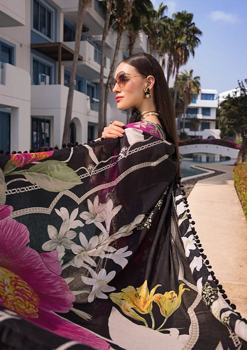 Elaf Premium | Prints Collection 2024 | EOP-08A PETUNIA - Pakistani Designer Dress - by Elaf Premium | Type: Formal - 100% Original at Saira Sultan