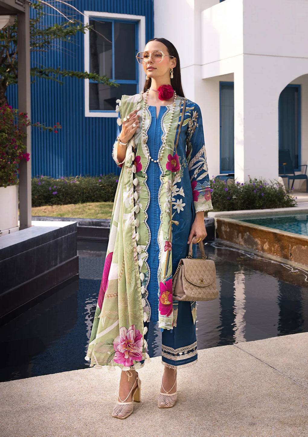 Elaf Premium | Prints Collection 2024 | EOP-08B WHIMSY TOSCANA - Pakistani Designer Dress - by Elaf Premium | Type: Formal - 100% Original at Saira Sultan