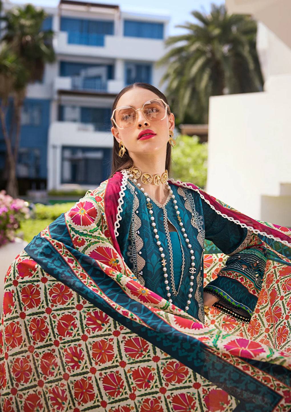 Elaf Premium | Prints Collection 2024 | EOP-07A FAUNA - Pakistani Designer Dress - by Elaf Premium | Type: Formal - 100% Original at Saira Sultan