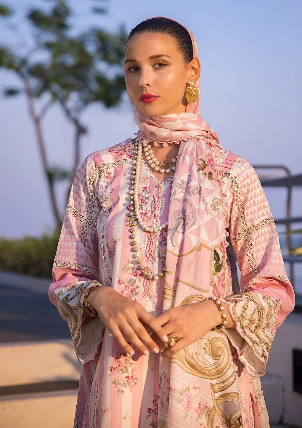 Elaf Premium | Prints Collection 2024 | EOP-04A THAI BLOOM - Pakistani Designer Dress - by Elaf Premium | Type: Formal - 100% Original at Saira Sultan