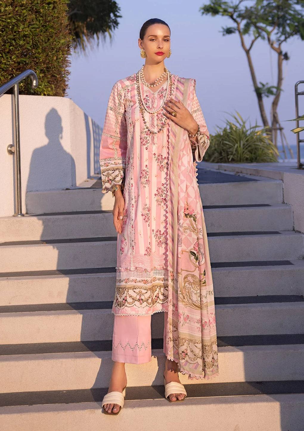 Elaf Premium | Prints Collection 2024 | EOP-04A THAI BLOOM - Pakistani Designer Dress - by Elaf Premium | Type: Formal - 100% Original at Saira Sultan