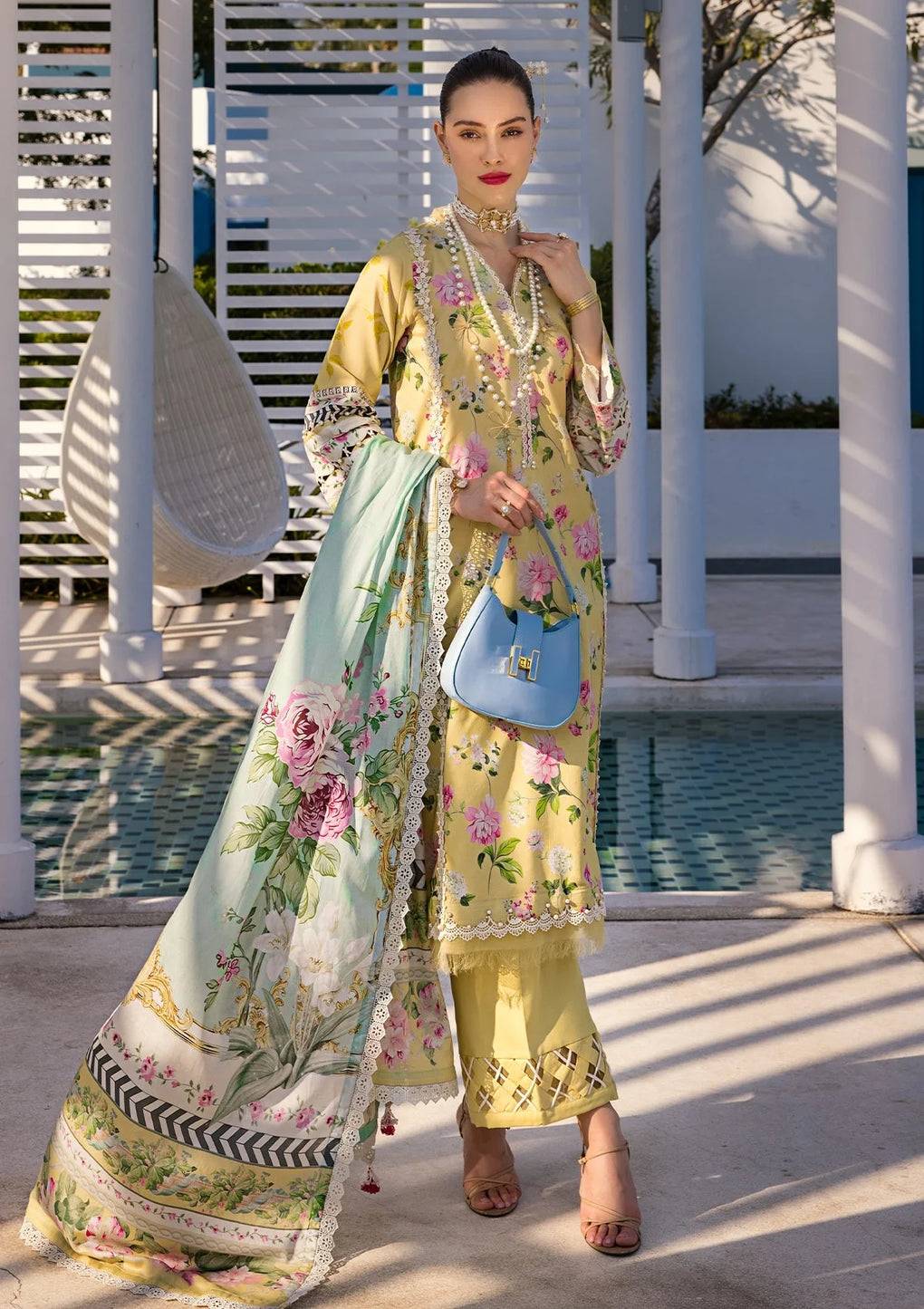 Elaf Premium | Prints Collection 2024 | EOP-02B HUAHIN CHIC - Pakistani Designer Dress - by Elaf Premium | Type: Formal - 100% Original at Saira Sultan