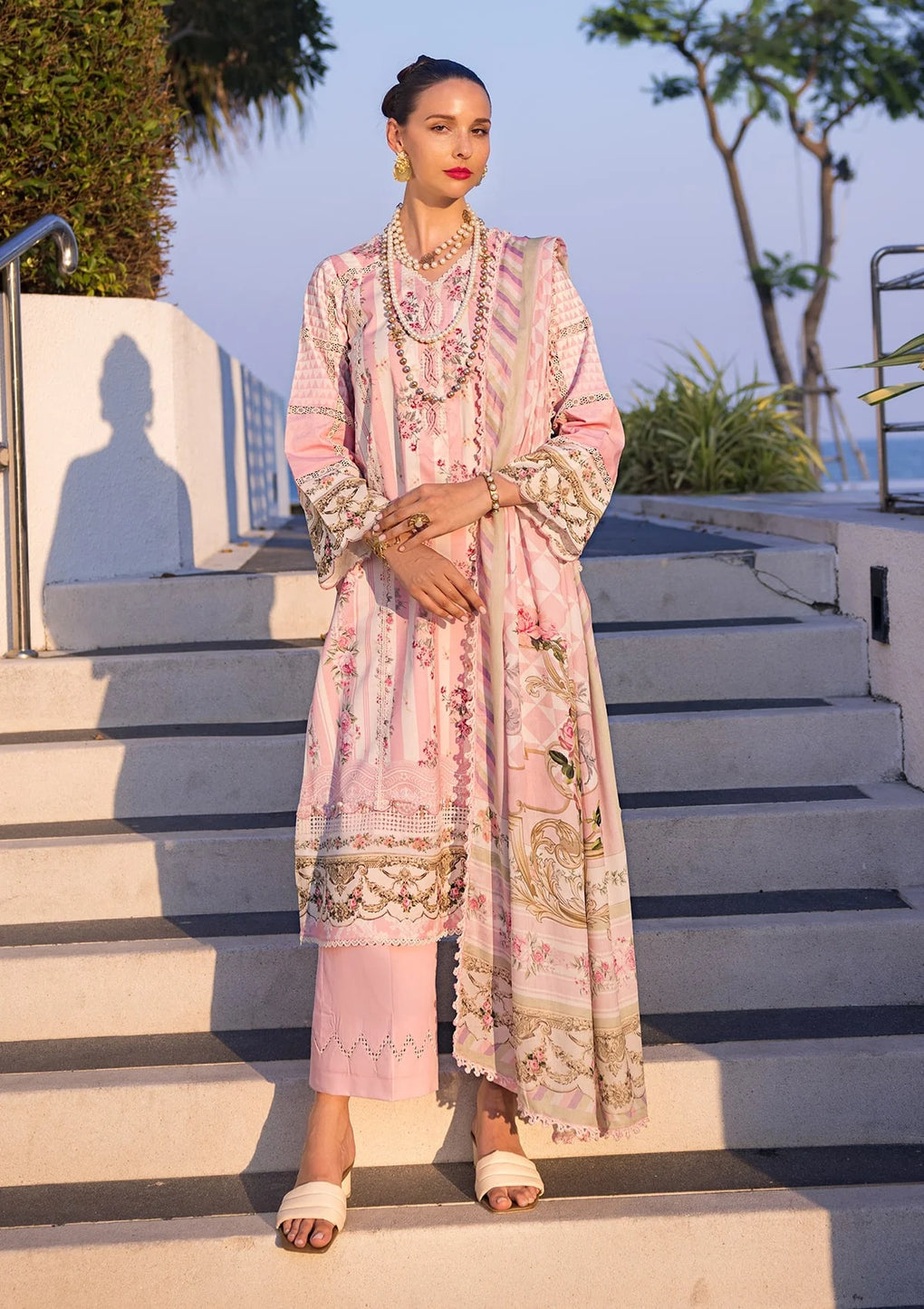 Elaf Premium | Prints Collection 2024 | EOP-04A THAI BLOOM - Pakistani Designer Dress - by Elaf Premium | Type: Formal - 100% Original at Saira Sultan