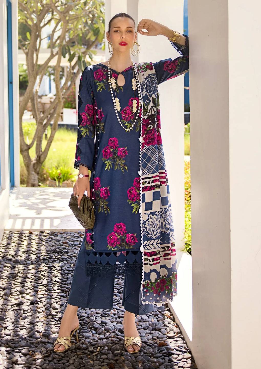 Elaf Premium | Prints Collection 2024 | EOP-03B PATTAYA POISE - Pakistani Designer Dress - by Elaf Premium | Type: Formal - 100% Original at Saira Sultan