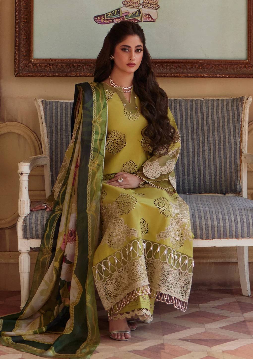 Elaf Premium | Eid Edit 2024 | ELE-05 MEENAH - Pakistani Designer Dress - by Elaf Premium | Type: Luxury - 100% Original at Saira Sultan