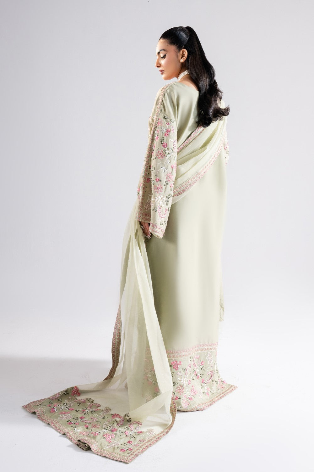 Maryum N Maria | Luna Formals | Elora M Jade Green Viscose Cotton
