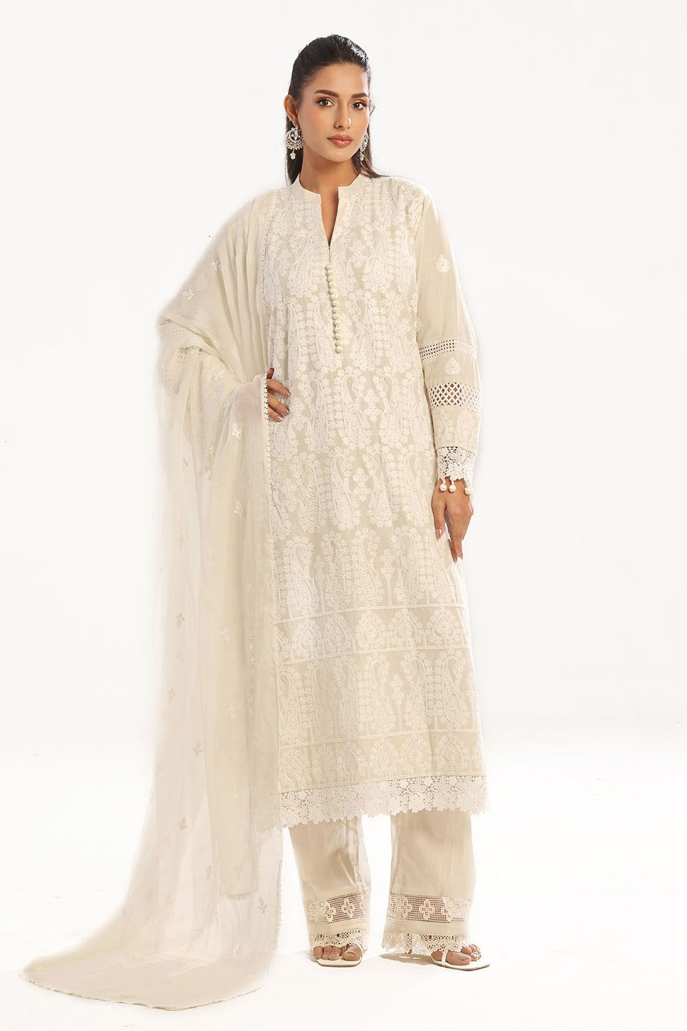 Gul Ahmed | Festive Eid 25 | PM-52055 XS Ivory Lawn