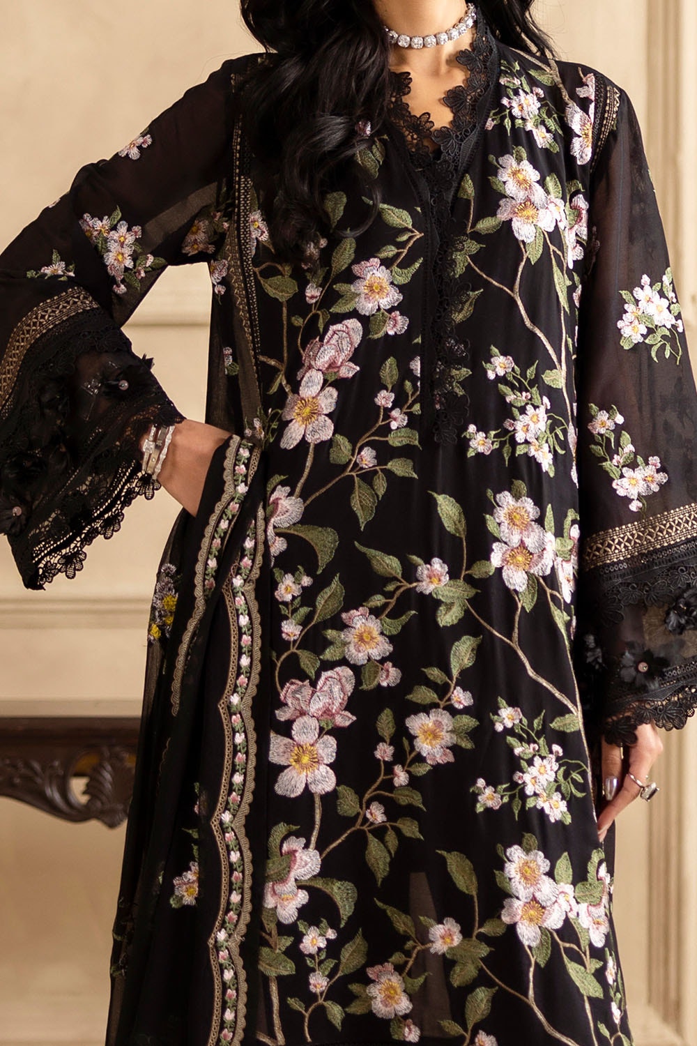 Gul Ahmed | Festive Eid 25 | LSV-52008 S Black Swiss