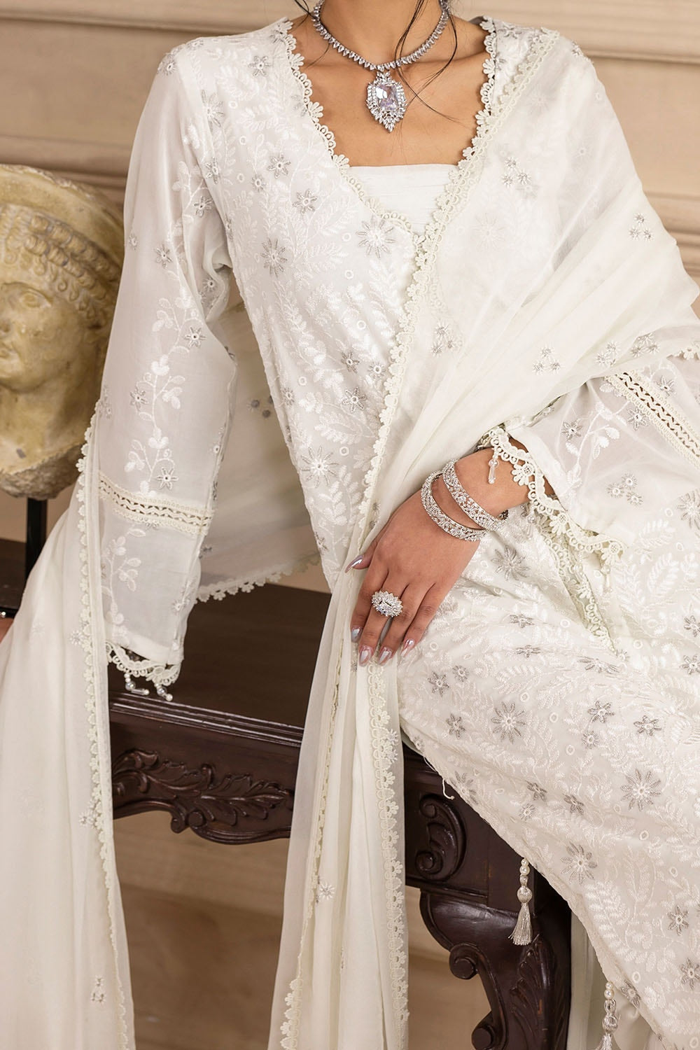 Gul Ahmed | Festive Eid 25 | LSV-52017 M Ivory Swiss