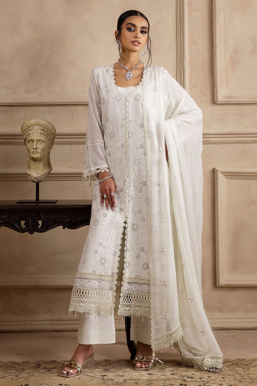Gul Ahmed | Festive Eid 25 | LSV-52017 L Ivory Swiss
