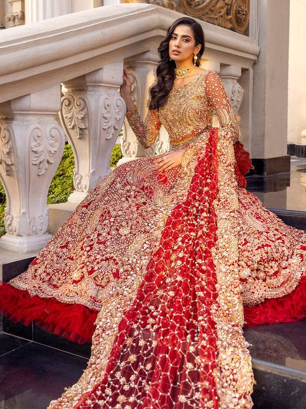Epoque | Reverie Bridals | Ecarlate - Pakistani Designer Dress - by Epoque | Type: Bridal - 100% Original at Saira Sultan