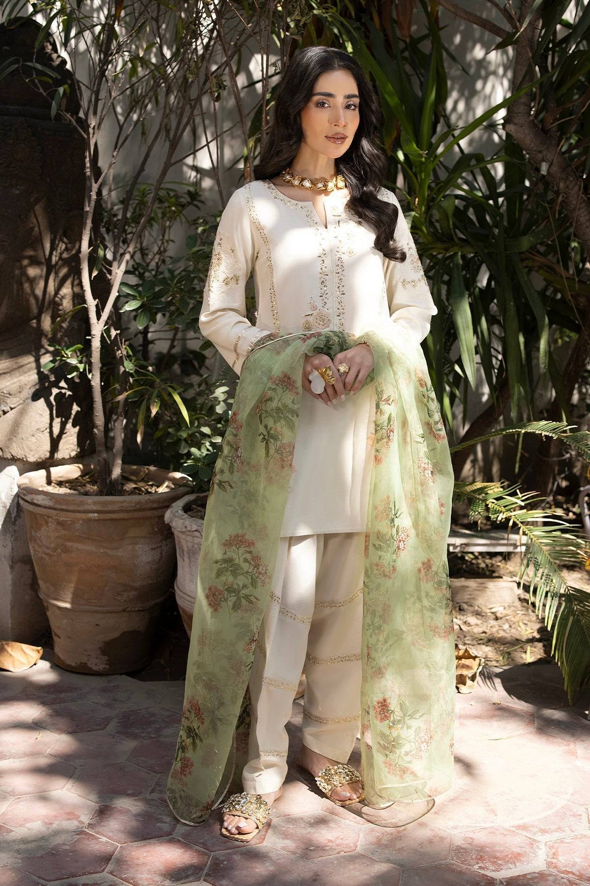 Erum Khan | Shahzeen Eid Collection | SWAN - Pakistani Designer Dress - by Erum Khan | Type: Formal - 100% Original at Saira Sultan