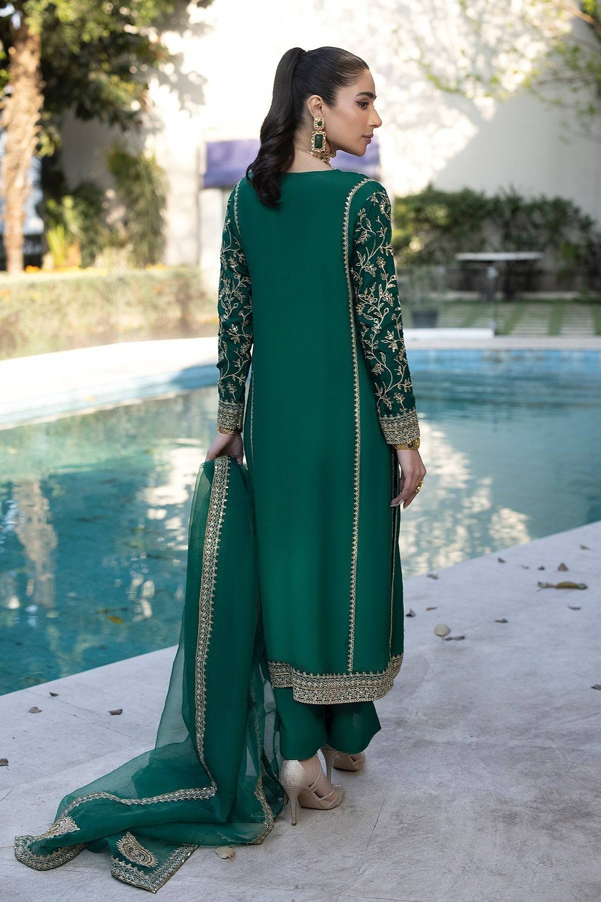 Erum Khan | Shahzeen Eid Collection | PEACOCK - Pakistani Designer Dress - by Erum Khan | Type: Formal - 100% Original at Saira Sultan