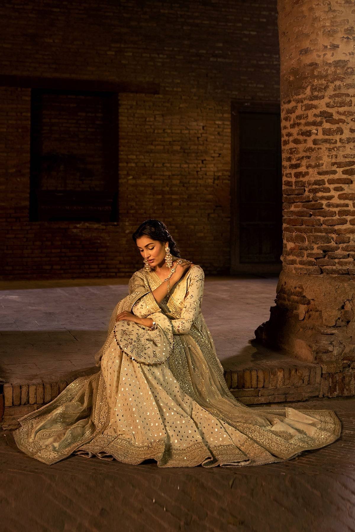 Erum Khan | Shezadian Luxe Formals | BADSHAH BEGUM - Pakistani Designer Dress - by Erum Khan | Type: Formal - 100% Original at Saira Sultan