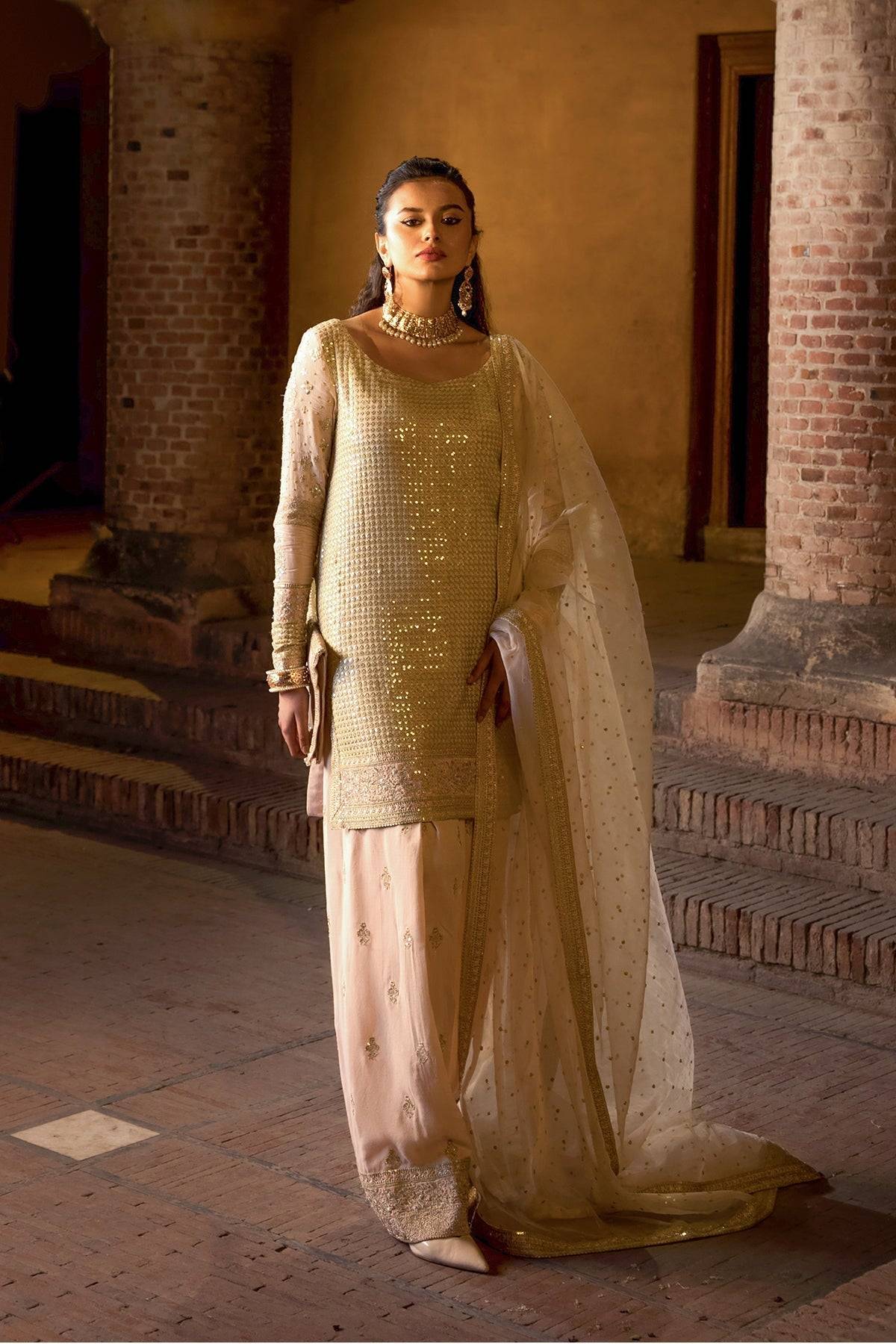 Erum Khan | Shezadian Luxe Formals | ZEB UN NISA - Pakistani Designer Dress - by Erum Khan | Type: Formal - 100% Original at Saira Sultan