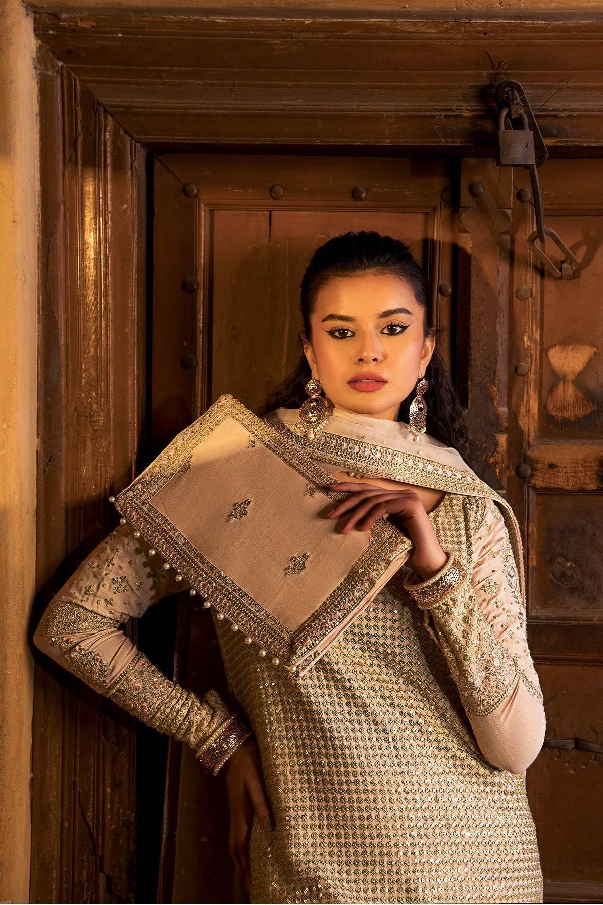 Erum Khan | Shezadian Luxe Formals | ZEB UN NISA - Pakistani Designer Dress - by Erum Khan | Type: Formal - 100% Original at Saira Sultan