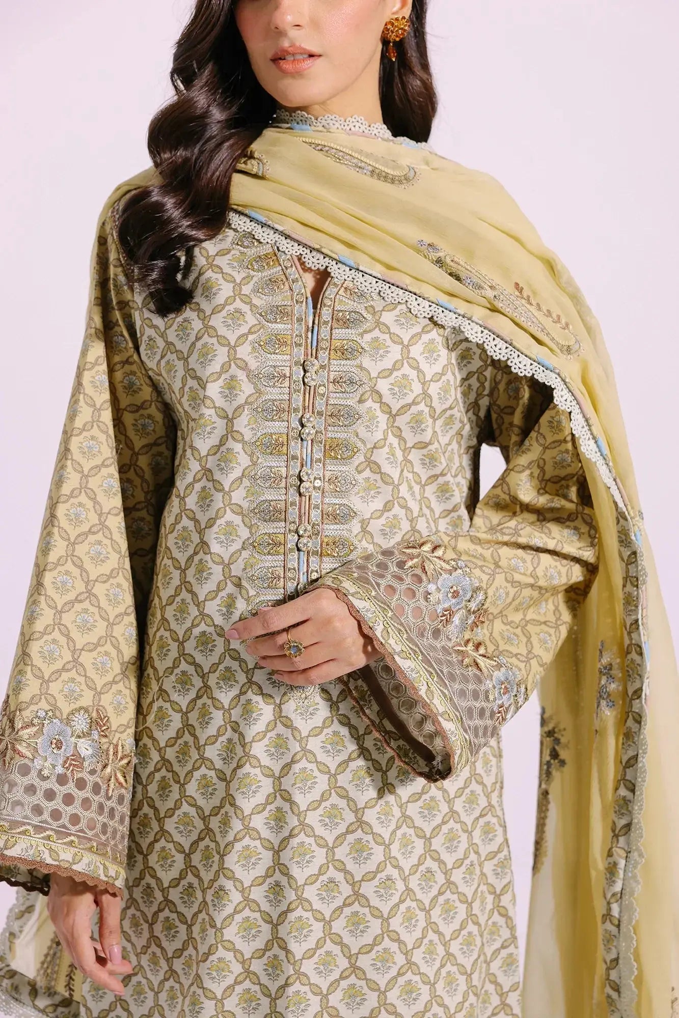 Ethnic | Rozana Collection SS 24 | E0404/203/130 - Pakistani Designer Dress - by Ethnic | Type: Luxury - 100% Original at Saira Sultan