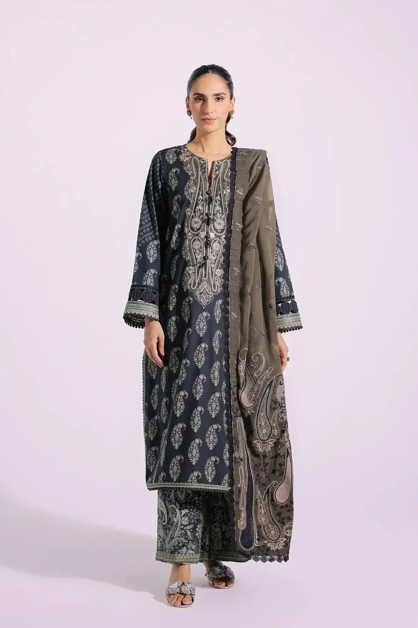 Ethnic | Rozana Collection SS 24 | E0405/203/116 - Pakistani Designer Dress - by Ethnic | Type: Luxury - 100% Original at Saira Sultan