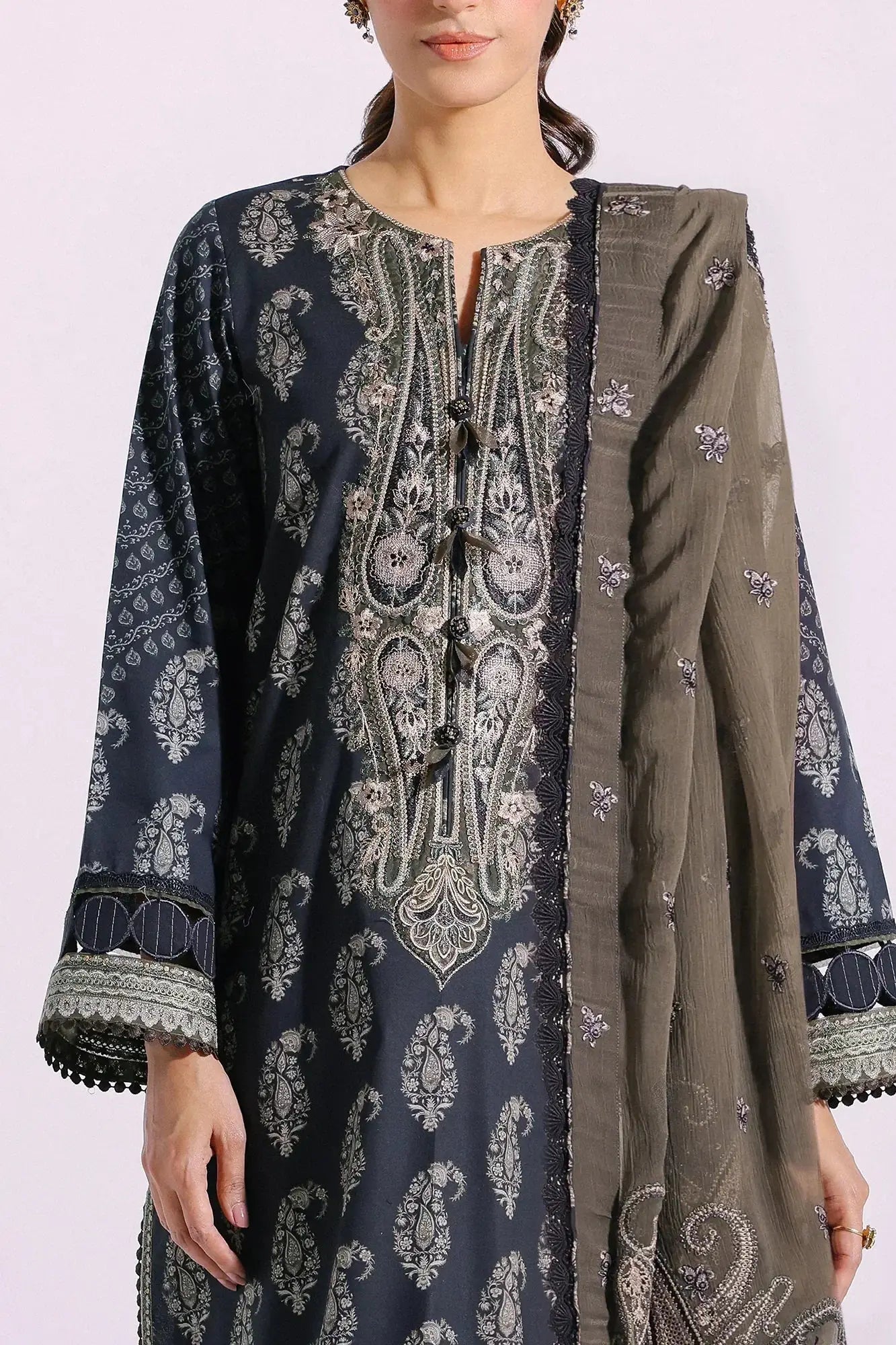 Ethnic | Rozana Collection SS 24 | E0405/203/116 - Pakistani Designer Dress - by Ethnic | Type: Luxury - 100% Original at Saira Sultan