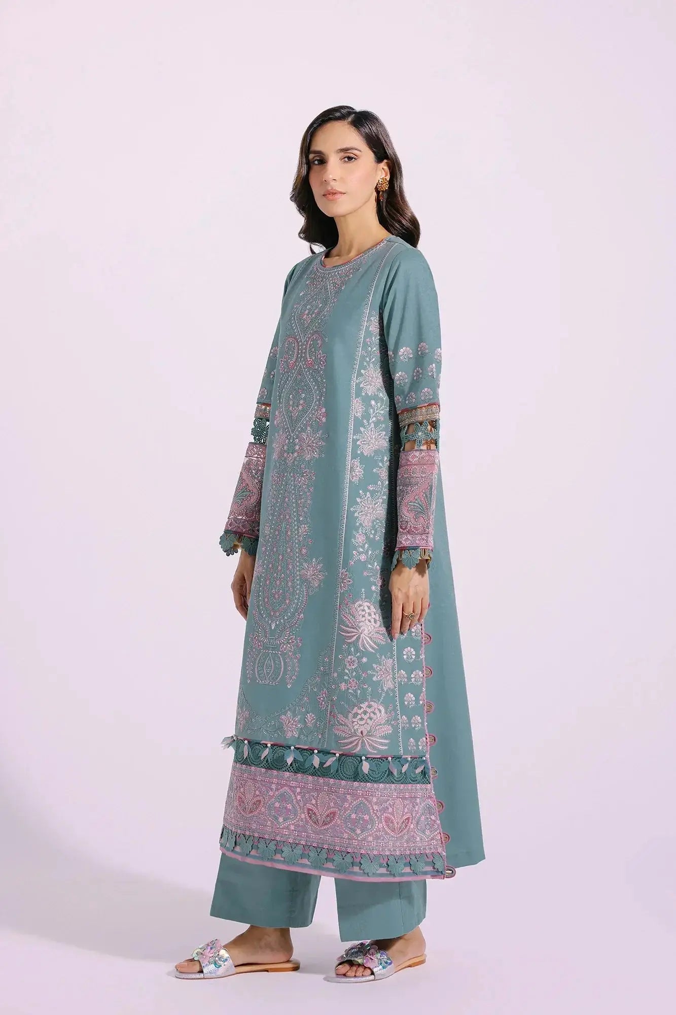 Ethnic | Rozana Collection SS 24 | E0406/203/718 - Pakistani Designer Dress - by Ethnic | Type: Luxury - 100% Original at Saira Sultan