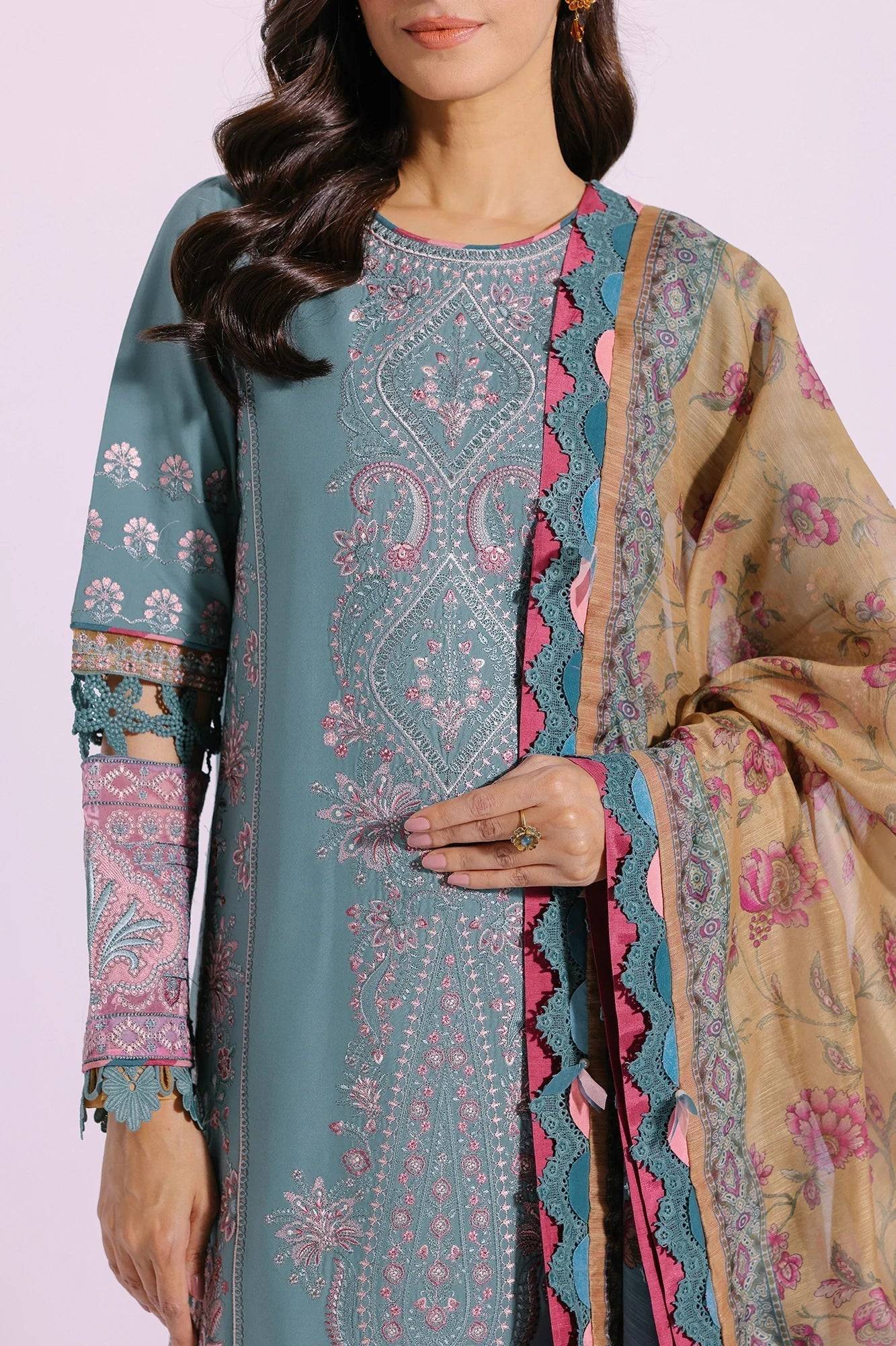 Ethnic | Rozana Collection SS 24 | E0406/203/718 - Pakistani Designer Dress - by Ethnic | Type: Luxury - 100% Original at Saira Sultan