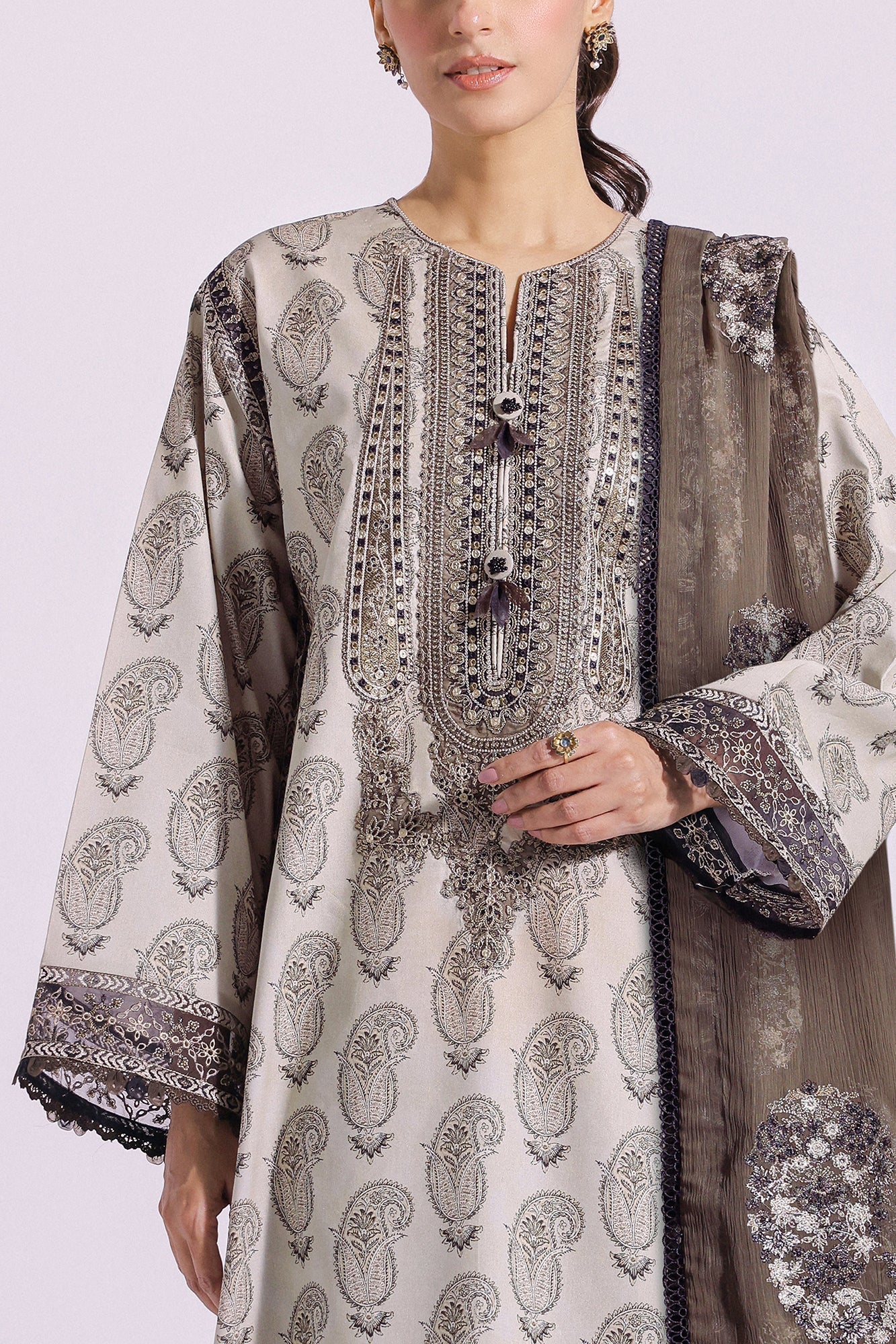 Ethnic | Rozana Collection SS 24 | E0411/203/110 - Pakistani Designer Dress - by Ethnic | Type: Luxury - 100% Original at Saira Sultan