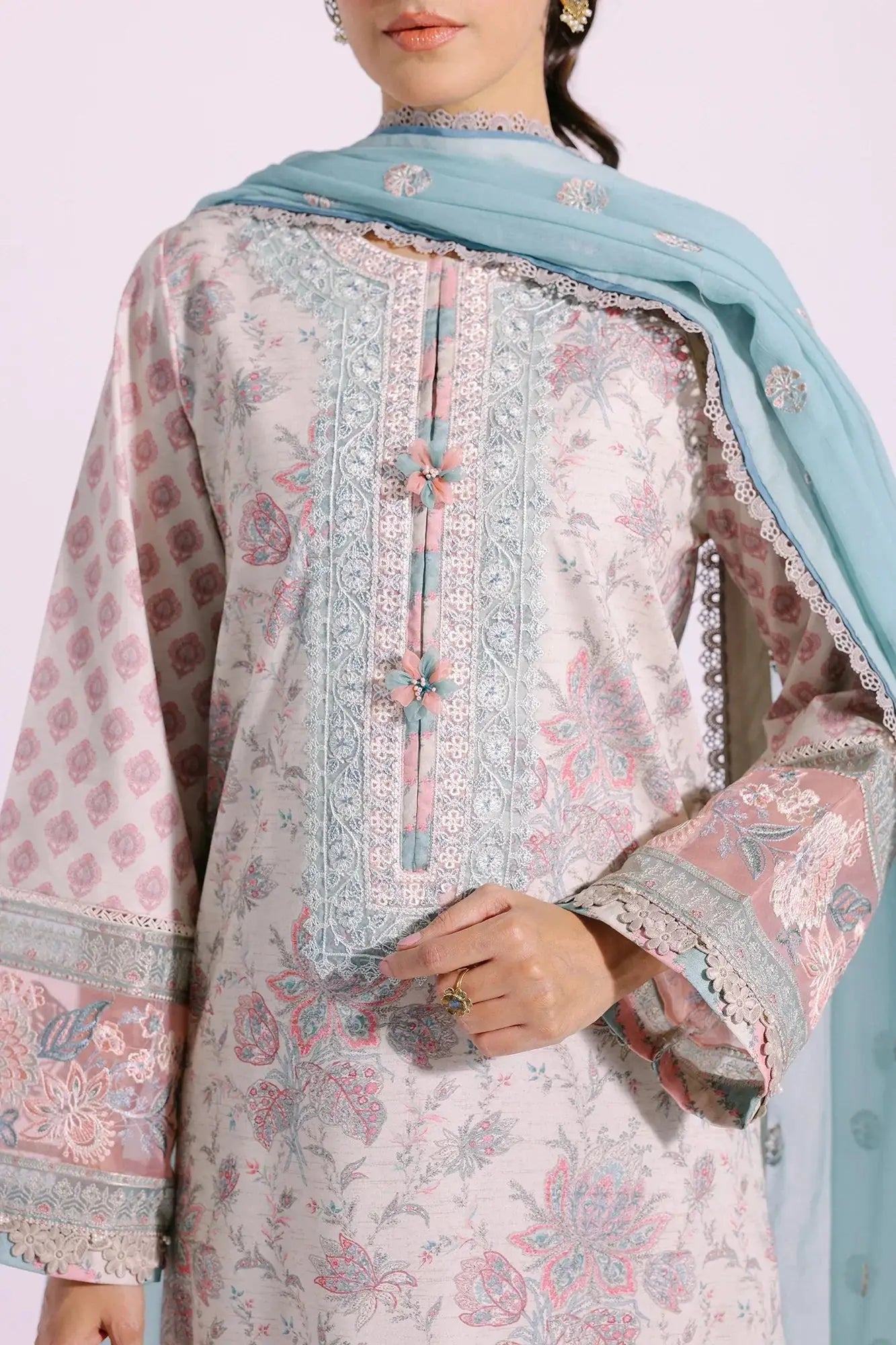 Ethnic | Rozana Collection SS 24 | E0401/203/112 - Pakistani Designer Dress - by Ethnic | Type: Luxury - 100% Original at Saira Sultan