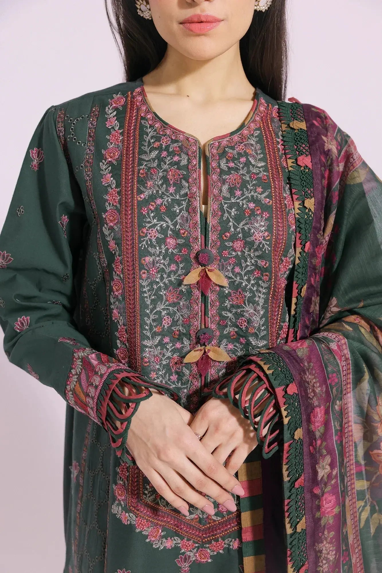 Ethnic | Rozana Collection SS 24 | E0410/203/707 - Pakistani Designer Dress - by Ethnic | Type: Luxury - 100% Original at Saira Sultan