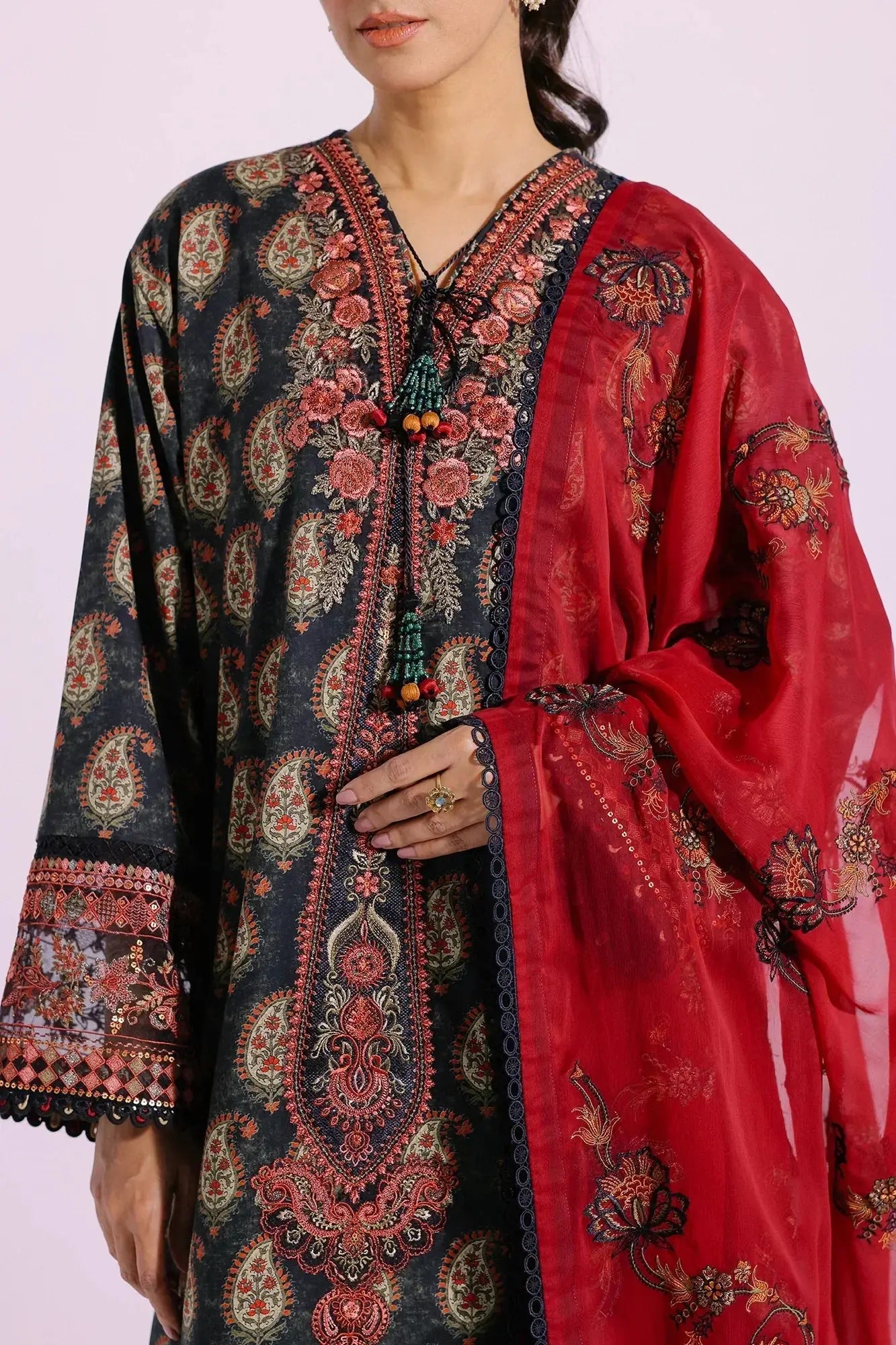 Ethnic | Rozana Collection SS 24 | E0414/203/116 - Pakistani Designer Dress - by Ethnic | Type: Luxury - 100% Original at Saira Sultan