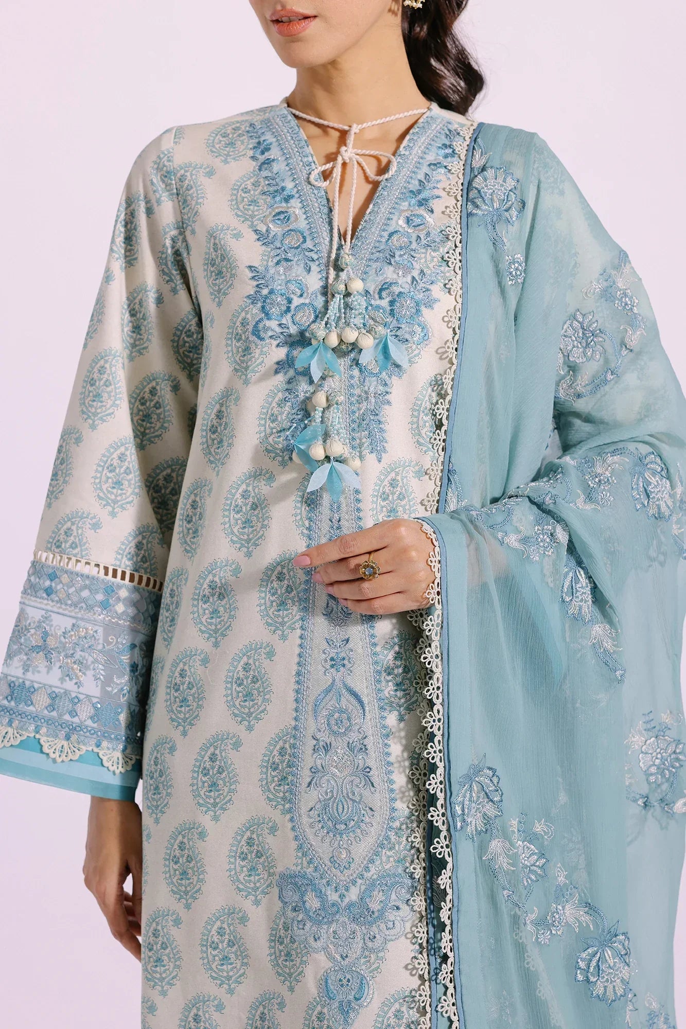 Ethnic | Rozana Collection SS 24 | E0414/203/130 - Pakistani Designer Dress - by Ethnic | Type: Luxury - 100% Original at Saira Sultan