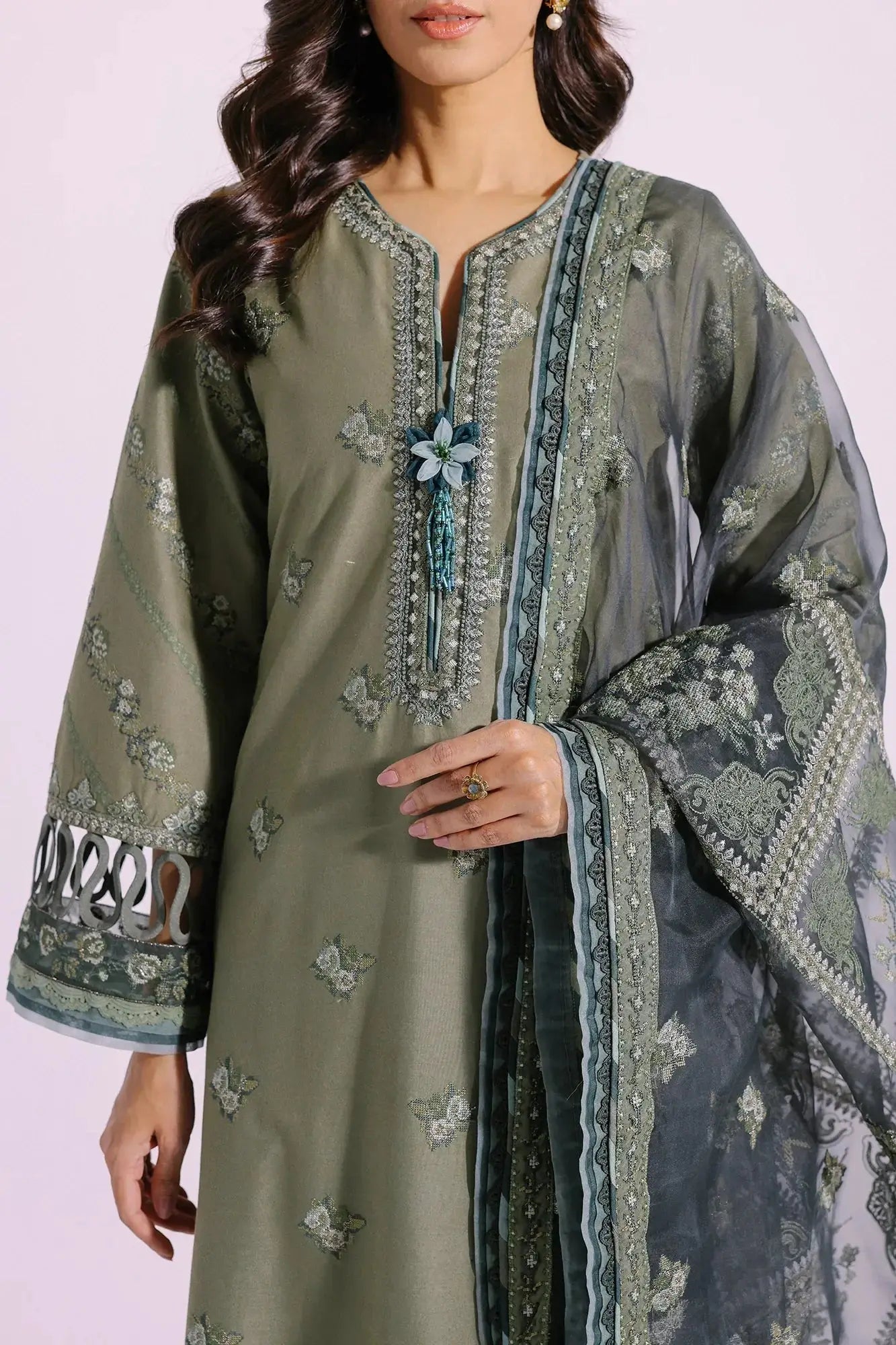 Ethnic | Rozana Collection SS 24 | E0415/203/127 - Pakistani Designer Dress - by Ethnic | Type: Luxury - 100% Original at Saira Sultan