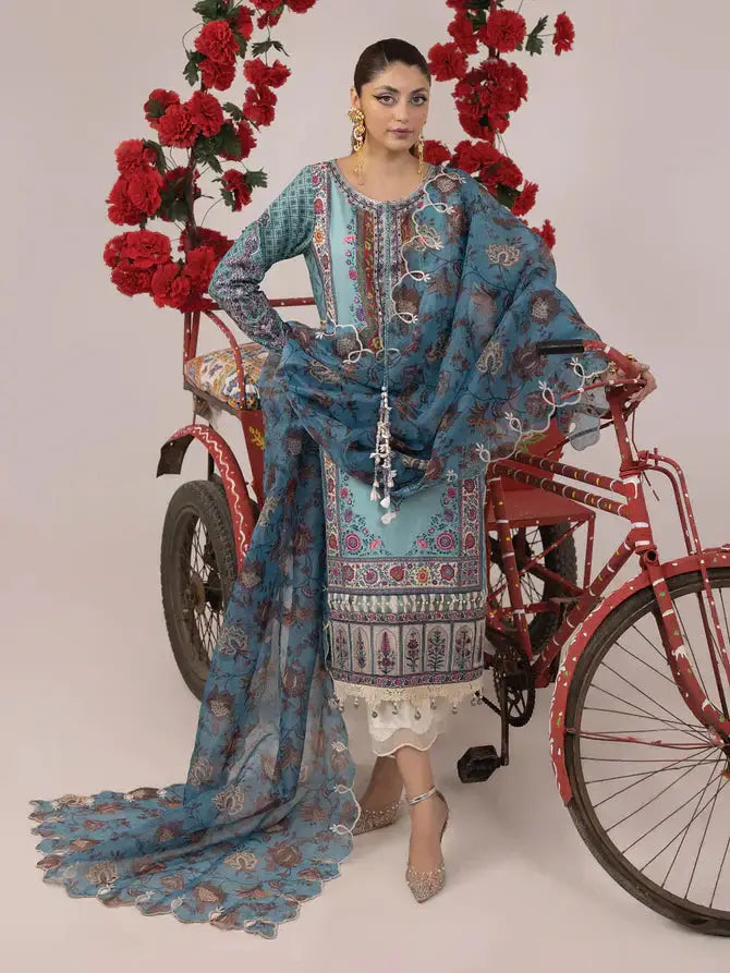 Ittehad | Faiza Faisal Rangeeli Lawn 24 | Rampa - Pakistani Designer Dress - by Ittehad | Type: Luxury - 100% Original at Saira Sultan