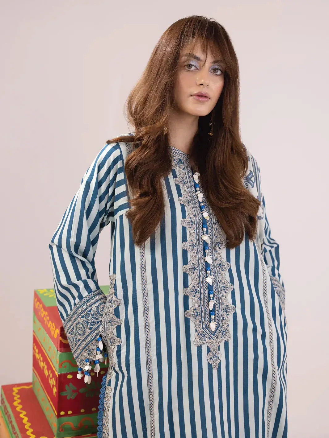 Ittehad | Faiza Faisal Rangeeli Lawn 24 | Albeli - Pakistani Designer Dress - by Ittehad | Type: Luxury - 100% Original at Saira Sultan