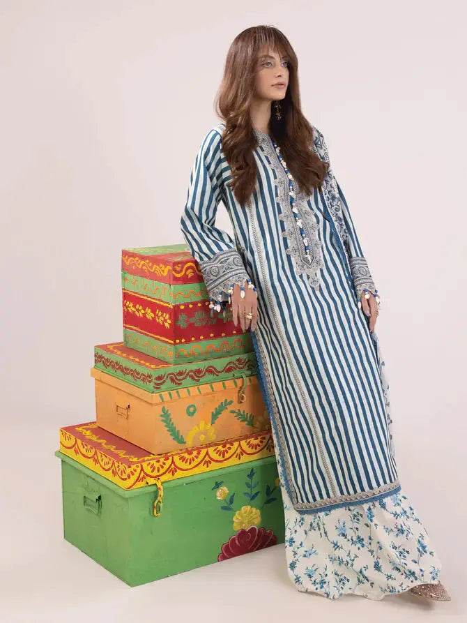 Ittehad | Faiza Faisal Rangeeli Lawn 24 | Albeli - Pakistani Designer Dress - by Ittehad | Type: Luxury - 100% Original at Saira Sultan