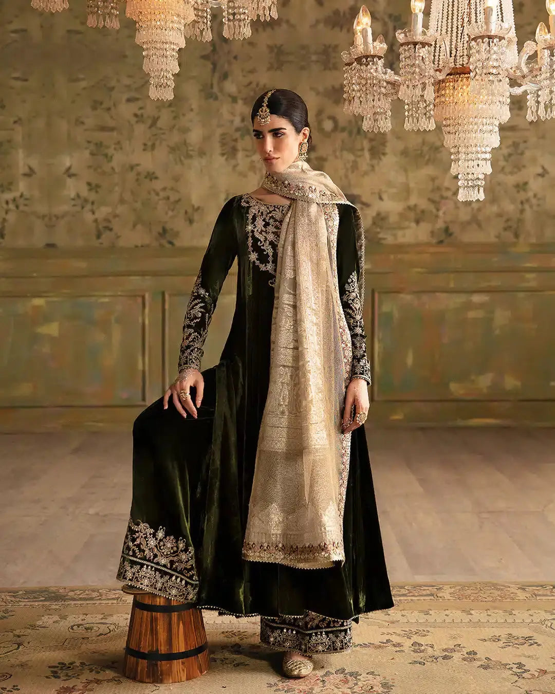 Faiza Saqlain | Manaar Luxe Formals 23 | Tissa - Pakistani Designer Dress - by Faiza Saqlain | Type: Bridal - 100% Original at Saira Sultan