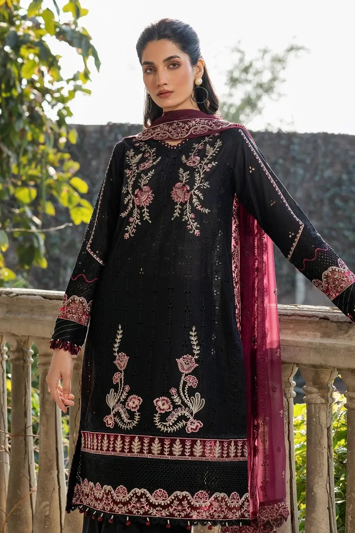 Farasha | Bahaar Embroidered Lawn | Twilight Bloom - Pakistani Designer Dress - by Farasha | Type: Luxury - 100% Original at Saira Sultan