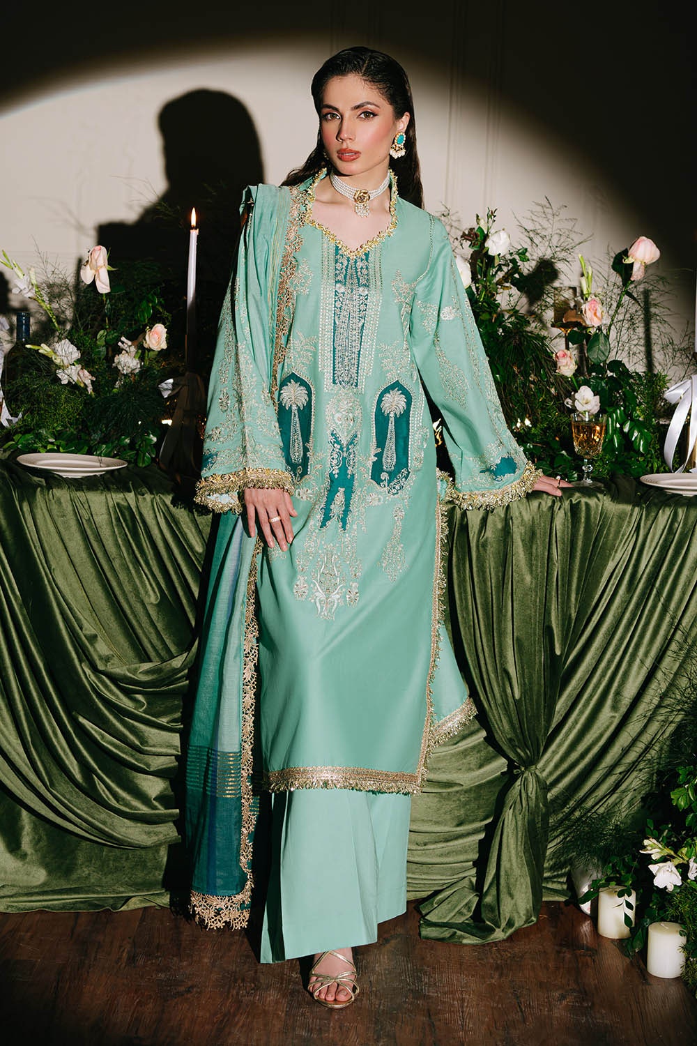 Gul Ahmed | Festive Eid 25 | FE-52083 XL Pastel Blue Lawn