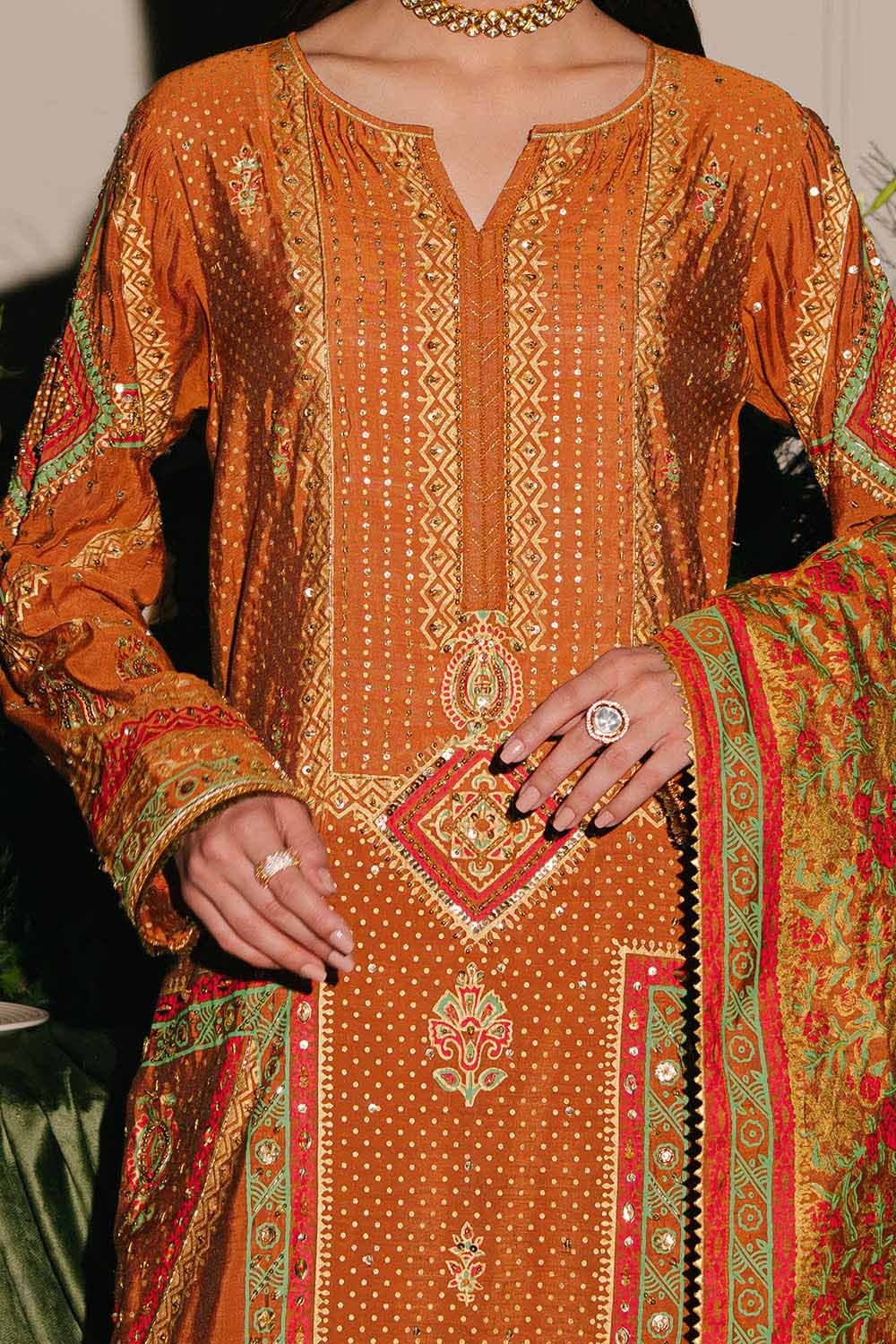 Gul Ahmed | Festive Eid 25 | FE-52092 M Golden Paper Cotton