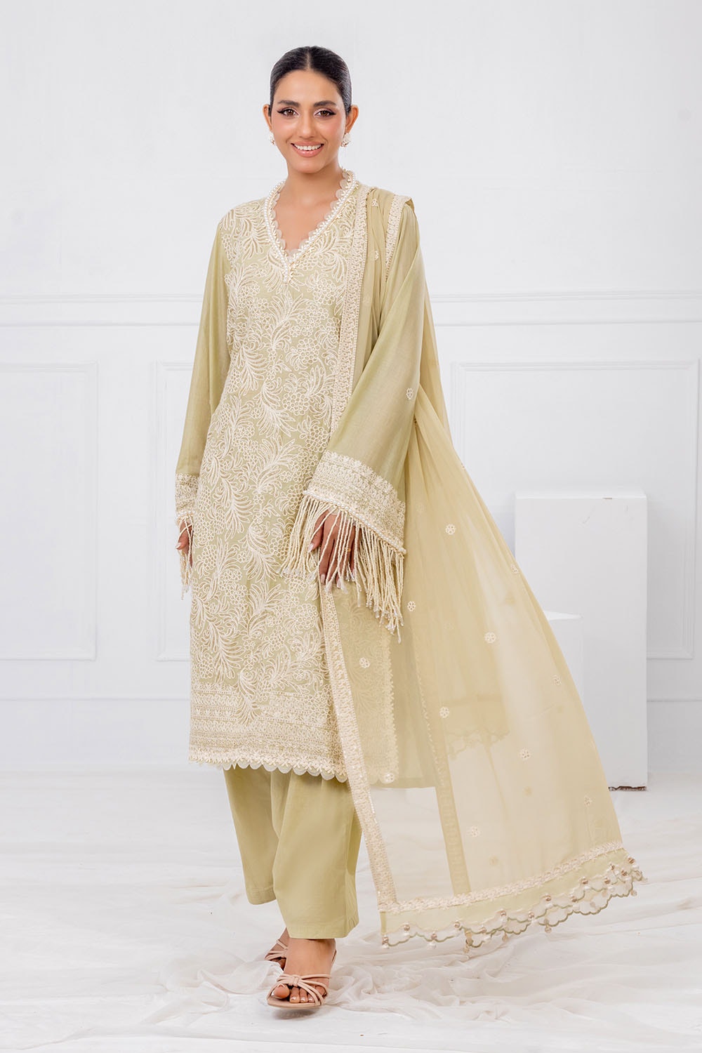 Gul Ahmed | Festive Eid 25 | FE-52104 M Beige Lawn